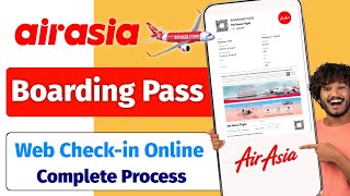 AirAsia Check in full process  AirAsia boarding pass online  Web checkin airasia flight  SRG [upl. by Air]