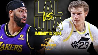 Los Angeles Lakers vs Utah Jazz Full Game Highlights  January 13 2024  FreeDawkins [upl. by Lubbock333]