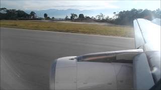 Airbus A320214 N763AV morning landing Bucaramanga Palonegro 35 [upl. by Occir]