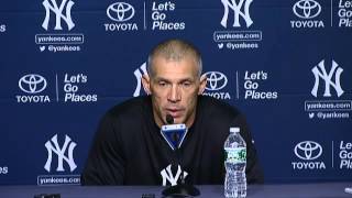 New York Yankees manager Joe Girardi discusses doubleheader pitching performance and injuries [upl. by Nelrac421]