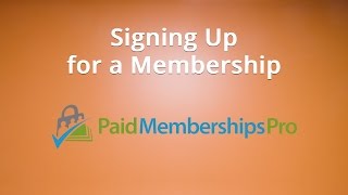 Paid Memberships Pro Tutorial 7 Signing up [upl. by Yesiad921]