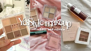 YESSTYLE makeup haul 💌  unboxing honest review swatches [upl. by Ardin214]