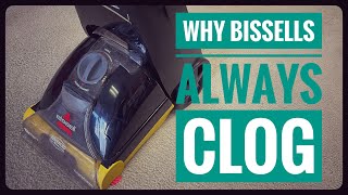 Vacuum Repairman  How to unclog Bissell Carpet Cleaner [upl. by Seek403]