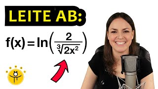 Mathe ABI Ableitungen – ln ableiten mit Wurzel [upl. by Treulich]