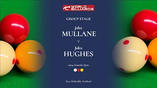 John Mullane v John Hughes  Group Stage  2024 Scottish Open  World Billiards [upl. by Arhez501]