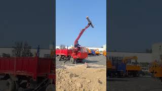 Truck mounted excavator Excavator Rotary wood grabber Truck mounted grab One machine with multip [upl. by Delila]