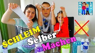 SCHLEIM selber machen  Slime Deutsch Diy  Family Fun Angie und Levis Kinderkanal [upl. by Taimi]