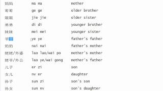 Chinese relatives Chinese Beginners Tutorial 11 [upl. by Ardnahs]