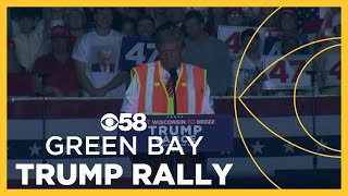 Trump Favre hammer Biden over garbage comments at Green Bay rally [upl. by Airenahs]