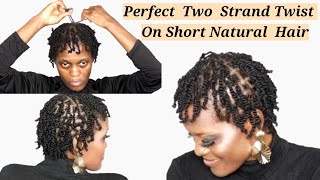 How To Do Two Strand Twists On Short Natural Hair For Beginners  Glow With Solange [upl. by Guimar]