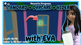 roblox megahideandseek Hider Round No176 Daycare Standard with Eva [upl. by Imalda]