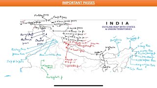 Important Mountain Passes of INDIA  For all state PCS and SSC exams  pcs cgl pcs2024 cgl2024 [upl. by Naresh654]