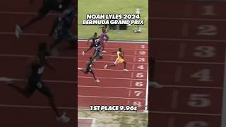 NOAH LYLES Blazes to FINISH in 100m RACE 100m race shorts [upl. by Einatsed]