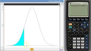 Finding a normal probability with the TI8384 [upl. by Yelhsa]