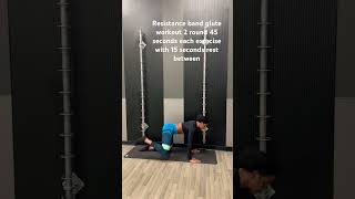 Resistance band glute workout strengthtraining gymworkout resistance fitnessmotivation [upl. by Akzseinga]