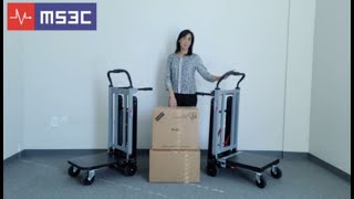 MS3C500PHT amp MS3C750PHT Battery Operated Stair Hand Truck Trolley Operation [upl. by Avenej]