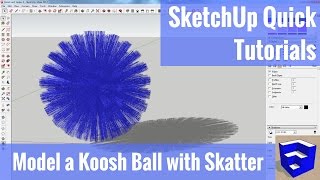 Modeling a Koosh Ball in SketchUp with Skatter  SketchUp Quick Modeling [upl. by Nedah]