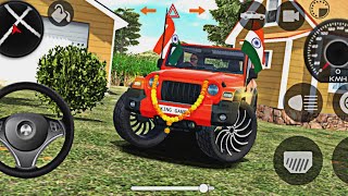 Dollar Song Modified Mahindra Red Thar 🥳 Indian Car Simulator 3D ♥️ Car Game  Android Gameplay [upl. by Clercq]