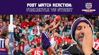 REACTION Fremantle Dockers Vs Sydney Swans [upl. by Anitnatsnoc67]