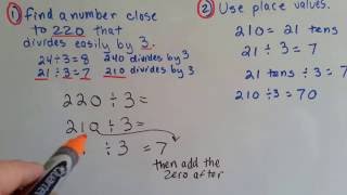 Grade 4 Math 45 Estimate Quotients using Compatible Numbers [upl. by Sowell]