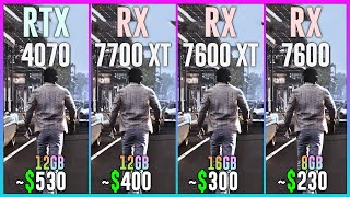 RTX 4070 vs RX 7700 XT vs RX 7600 XT vs RX 7600  Test in 25 Games [upl. by Ajssatan]