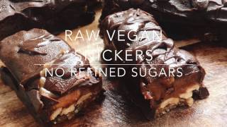 RAW VEGAN SNICKERS RECIPE NO ADDED SUGARS  ORGANIC [upl. by True]