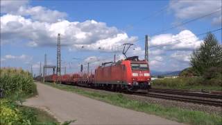 Eisenbahnverkehr in Niederschopfheim auf der Rheintalbahn HD [upl. by Aniral]