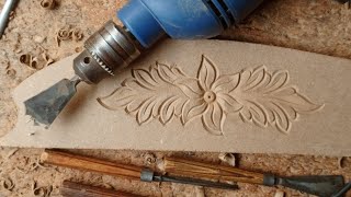 flower ideas wood carving for biginars [upl. by Asirak455]