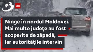 Ninge în nordul Moldovei Mai multe județe au fost acoperite de zăpadă iar autoritățile intervin [upl. by Thgiwd679]