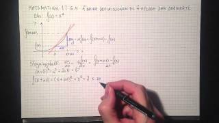 Matematikk 1T Å bruke definisjonen til å utlede den deriverte [upl. by Colt268]