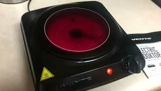 Ovente Ceramic Countertop Burner  FIRST TRY REVIEW amp DEMO [upl. by Sirovaj]