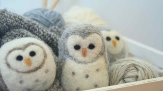 Needle Felted Owl A Beginners Guide to Felting [upl. by Nelleoj]