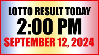 Lotto Result Today 2pm September 12 2024 Swertres Ez2 Pcso [upl. by Kitrak583]