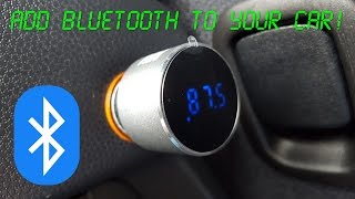 ADD BLUETOOTH TO YOUR CAR  TeckNet Bluetooth FM Transmitter Review [upl. by Eimmaj821]