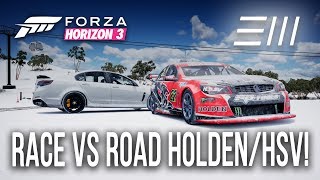 Forza Horizon 3  Holden V8 Supercar HSV GTS Race vs Road Car Challenge wxStark3y90x [upl. by Esma908]