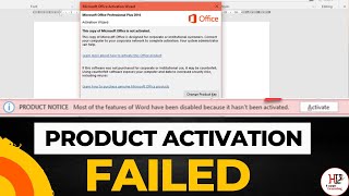 Product Activation Failed  Unlicensed Product [upl. by Theurich]