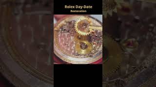 Rolex DayDate Restoration rolex watchrestoration 18k [upl. by Aramak]