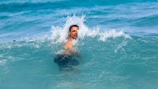 Sasha and Malia Obamas Beach Trip Interrupted by Paparazzi [upl. by Ahsenac998]