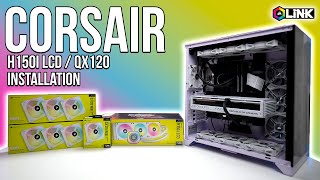 Corsair Icue Link H150I LCD amp QX120 Review and Installation [upl. by Reseta822]