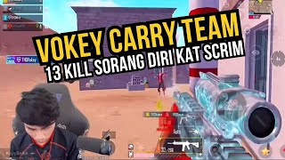 VOKEY CARRY TEAM 13 KILL SORANG DIRI KAT SCRIM [upl. by Norvan]