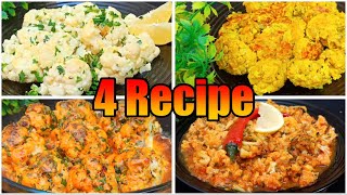 4 Recettes Différentes De ChouFleur  4 Different Cauliflower Recipes  ASMR Recipe  CUISINE [upl. by Melantha419]