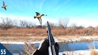 Duck Hunting a HEATED Channel  Late Season Duck and Goose Hunt [upl. by Ander900]