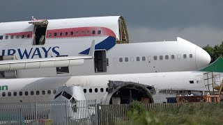 5 BA 747s at the scrapyard Kemble Cotswolds Airport 7th July 2021 4K [upl. by Fidole323]