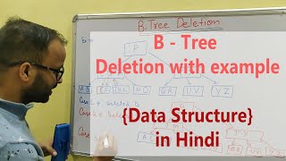 B Tree deletion with example in Data structure tutorial in Hindi [upl. by Relyhcs489]