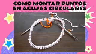 ✨ CURSO DE TEJIDO CON AGUJAS CIRCULARES Cómo montar los puntos 🧶🧶🧶 [upl. by Sidhu]