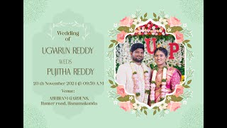 Ugvarun Reddy  Pujitha Reddy Wedding Live streaming by Anil Abbadi Photography [upl. by Heman]