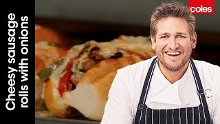 Cheese Sausage Rolls with Balsamic Onions Gourmet Hot Dogs  Cook with Curtis Stone  Coles [upl. by Rossen]