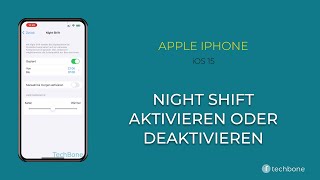 Night Shift einausschalten  Apple iPhone iOS 15 [upl. by Nnyltiak]