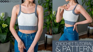 How to Crochet a Bralette  Pattern amp Tutorial DIY [upl. by Amsirak]