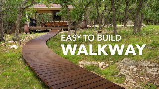 Easy DIY Wooden Walkway  Path To My Outdoor Kitchen  Part 10 [upl. by Atiuqam608]